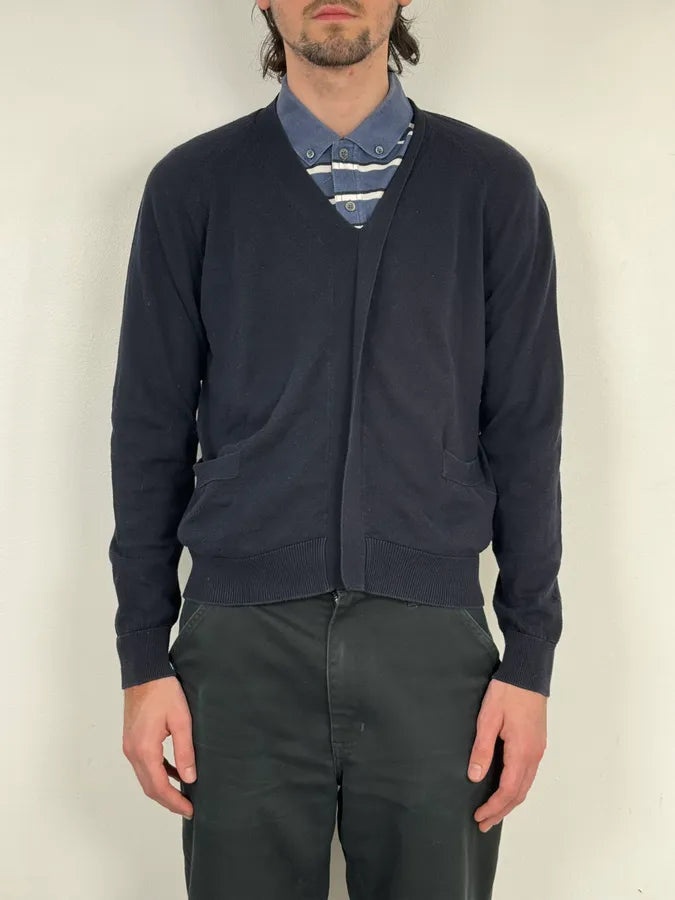 SS2008 Maison Martin Margiela Navy V-Neck Cardigan Sweater AbuzVhM 1