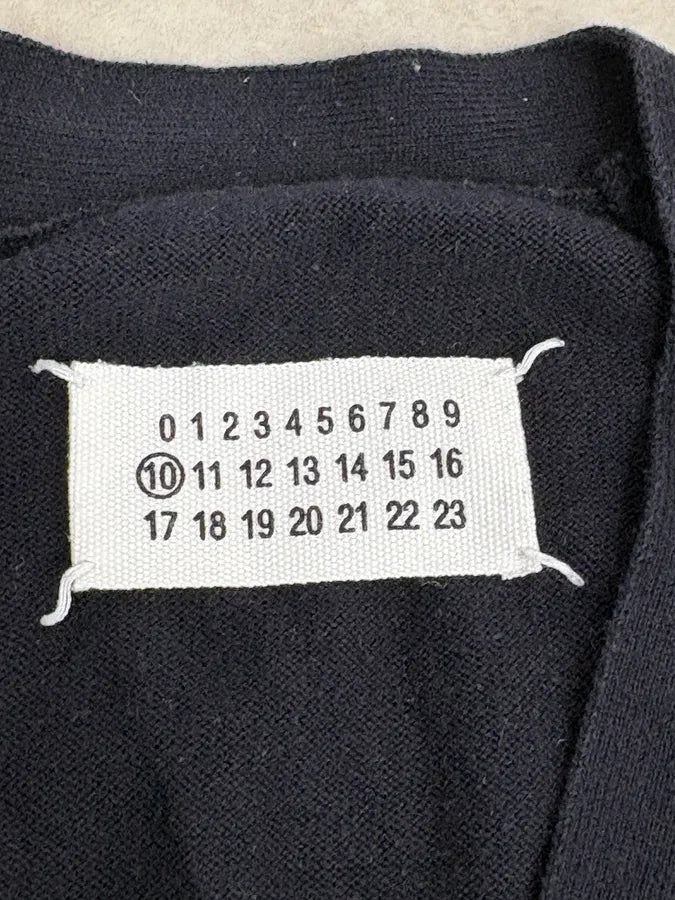 SS2008 Maison Martin Margiela Navy V-Neck Cardigan Sweater AbuzVhM 7