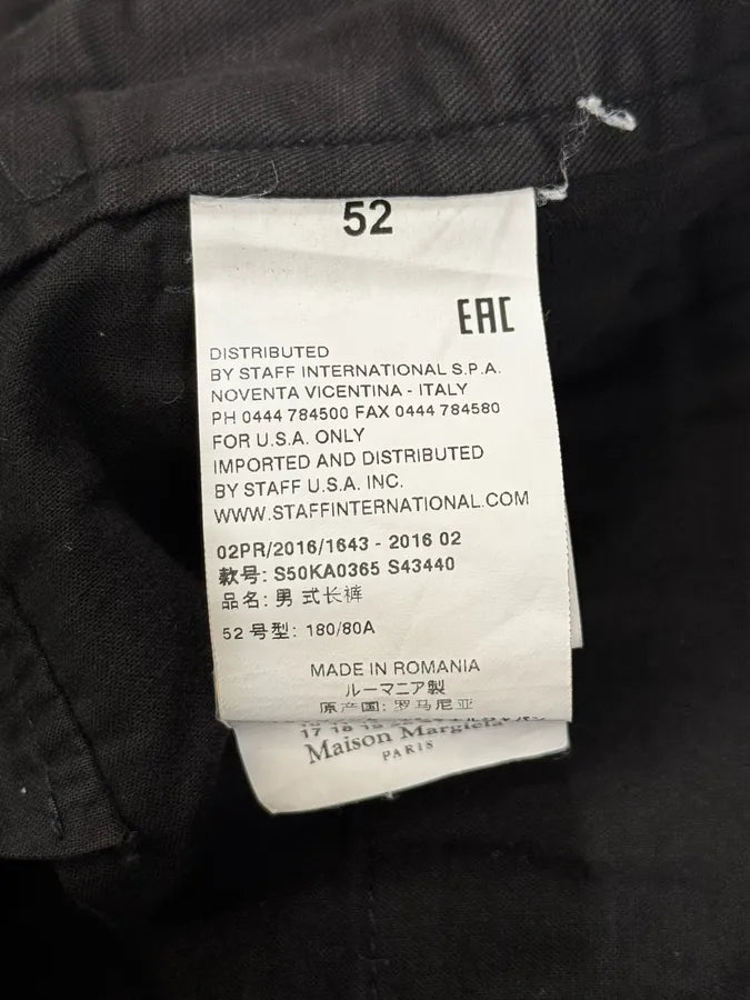 AW2016 Maison Margiela Black Signature Pants yqqlWlt 6