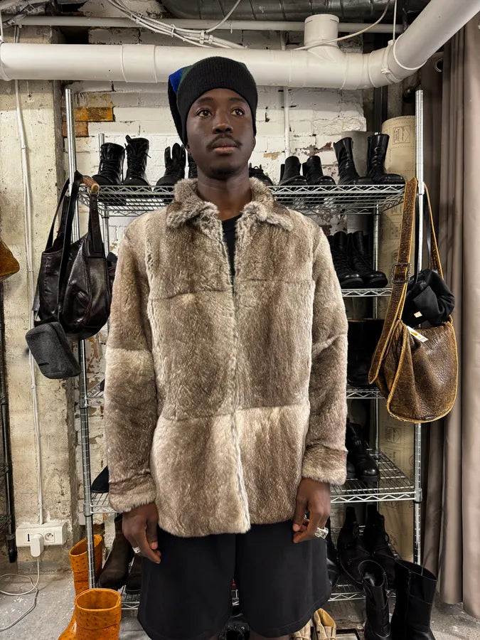 AW2010 Maison Margiela Rabbit Fur Long Jacket BTWnlZh 1