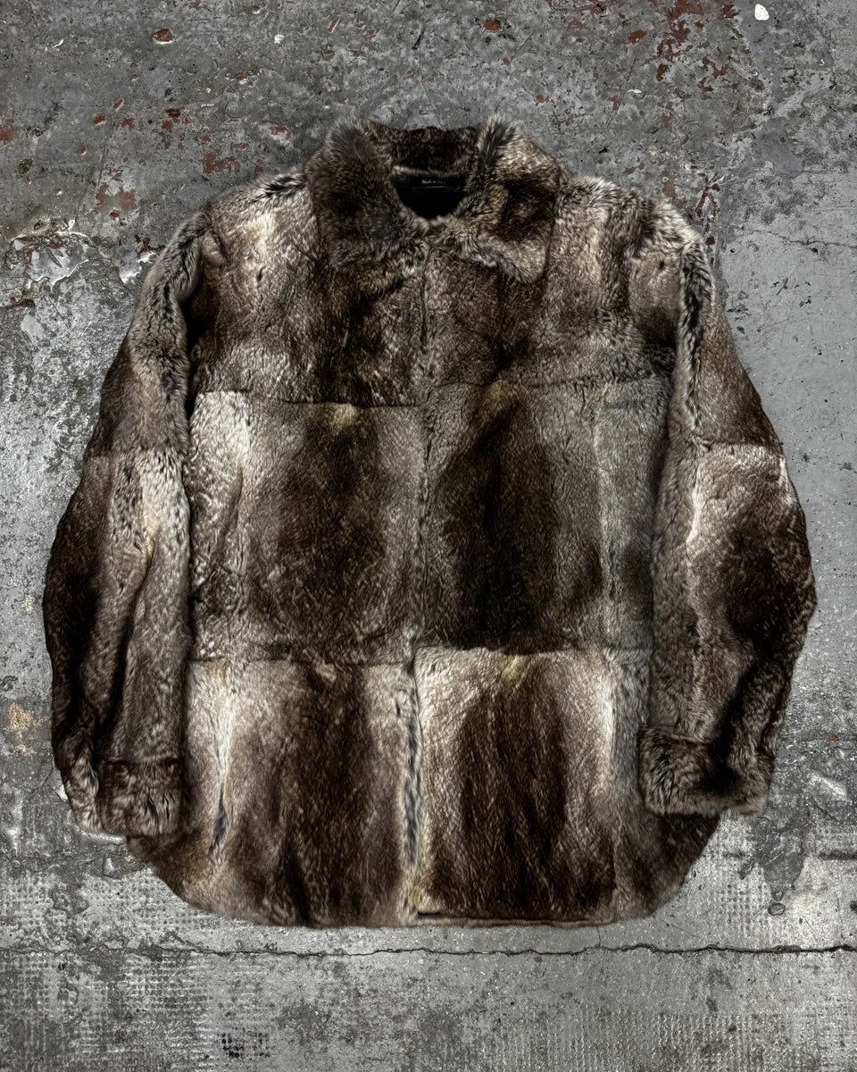 AW2010 Maison Margiela Rabbit Fur Long Jacket BTWnlZh 0