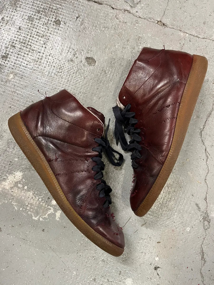 Maison Martin Margiela Replica High Burgundy Leather Gum Shoes (44eu/us10) mtNZIOO 1