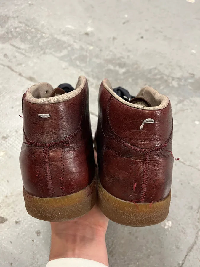 Maison Martin Margiela Replica High Burgundy Leather Gum Shoes (44eu/us10) mtNZIOO 2