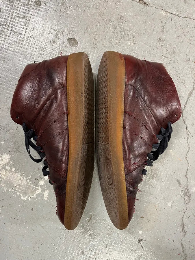 Maison Martin Margiela Replica High Burgundy Leather Gum Shoes (44eu/us10) mtNZIOO 4
