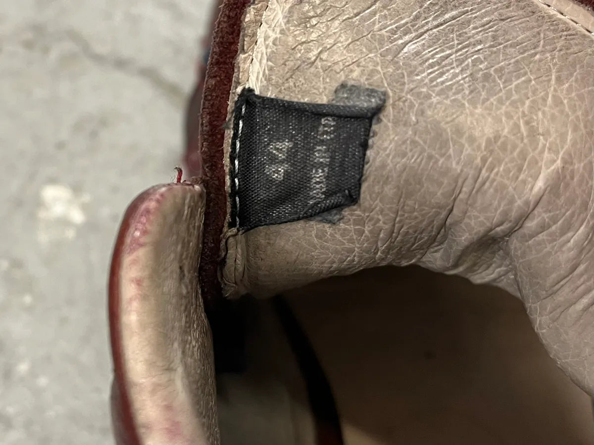 Maison Martin Margiela Replica High Burgundy Leather Gum Shoes (44eu/us10) mtNZIOO 9