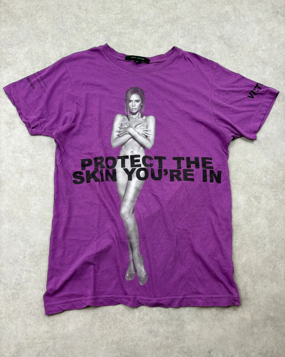 AW2012 Marc Jacobs Purple Protect The Skin T-Shirt jhohHyl 0