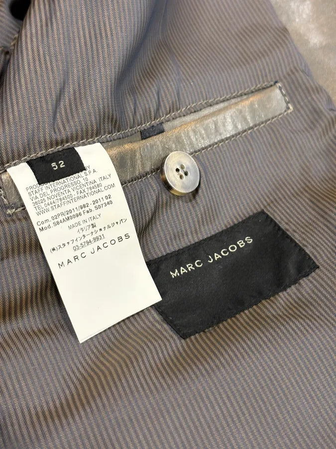 AW2011 Marc Jacobs Eroded Grey Leather Jacket wdLMvBC 8
