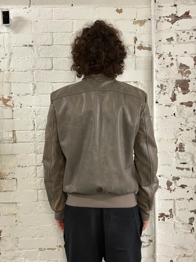 AW2011 Marc Jacobs Eroded Grey Leather Jacket wdLMvBC 2