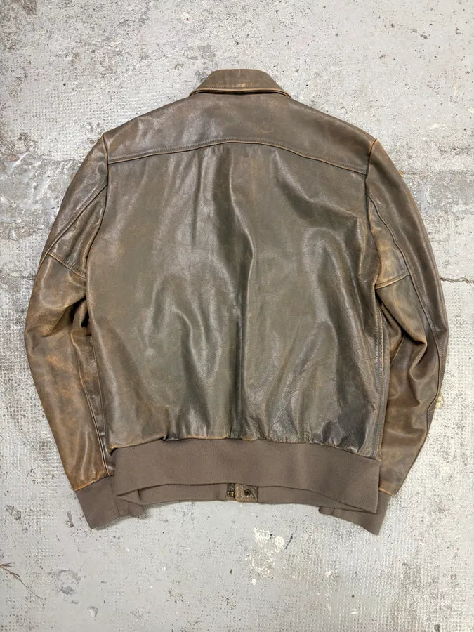 AW2011 Marc Jacobs Eroded Grey Leather Jacket wdLMvBC 4