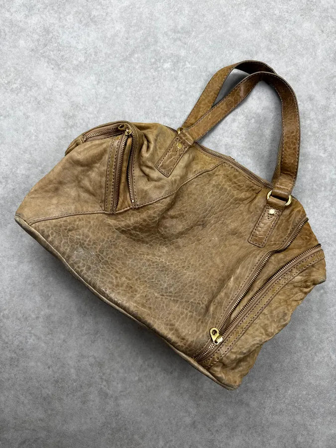 Marc Jacobs Beige Textured Multi-Zips Handle Bag poLTrNK 5