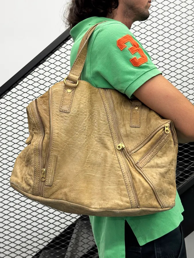 Marc Jacobs Beige Textured Multi-Zips Handle Bag poLTrNK 2