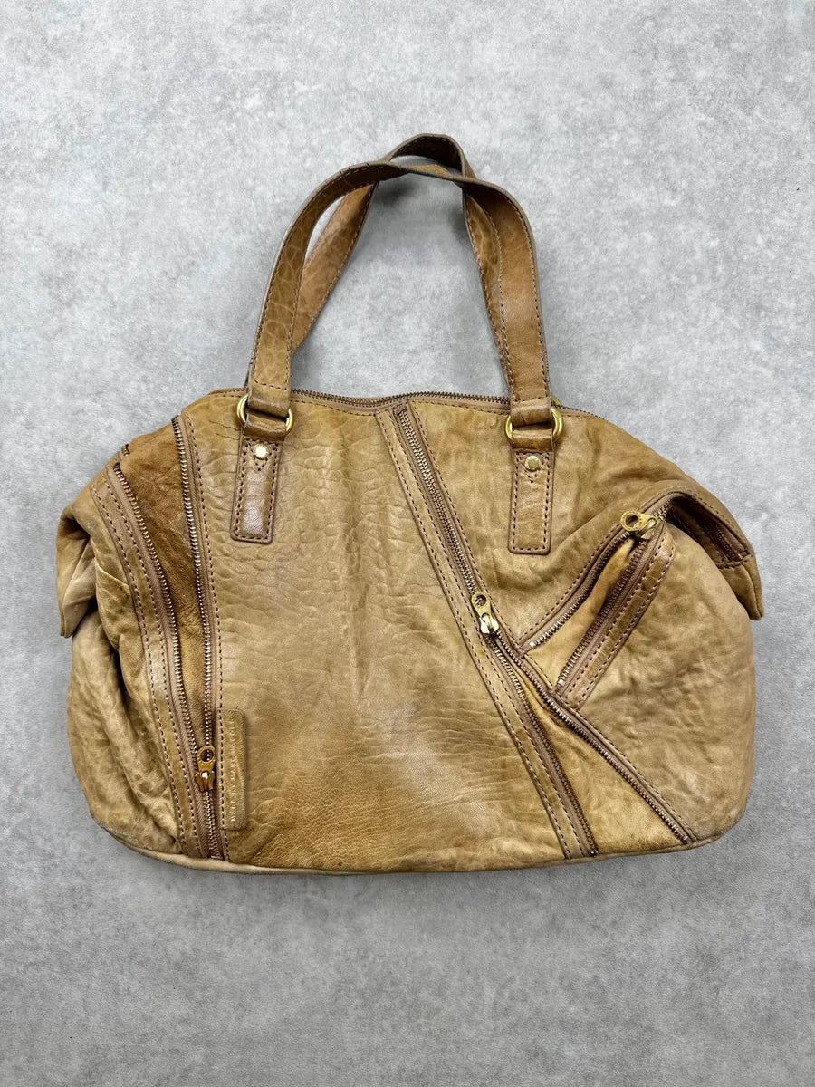 Marc Jacobs Beige Textured Multi-Zips Handle Bag poLTrNK 0