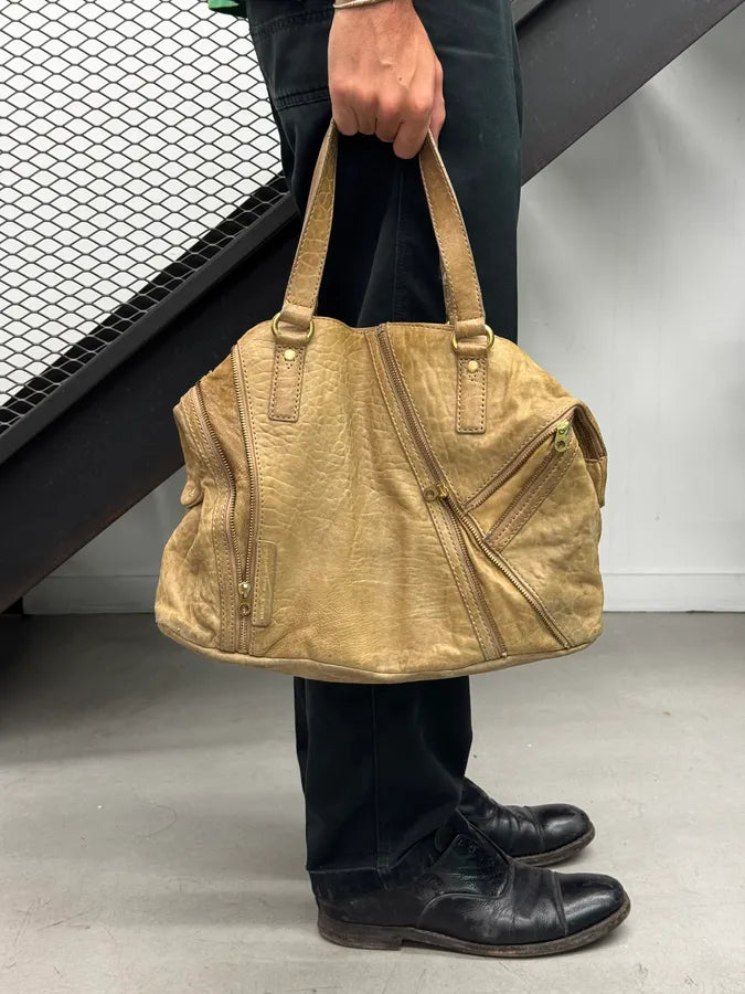 Marc Jacobs Beige Textured Multi-Zips Handle Bag poLTrNK 1