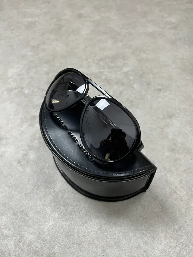 Marc Jacobs Black Aviator Sunglasses Acetate Metal Bridge tsZlPvV 1