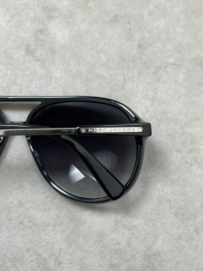Marc Jacobs Black Aviator Sunglasses Acetate Metal Bridge tsZlPvV 10