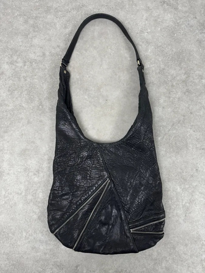 Marc Jacobs Black Multi-Zip Textured Leather Crossbody Bag ITLNuQa 2