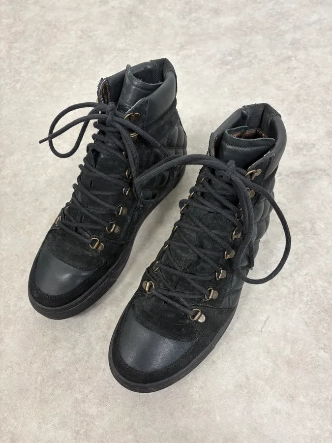 Marc Jacobs Black Quilted High-Top Leather Sneaker xSImCzO 2