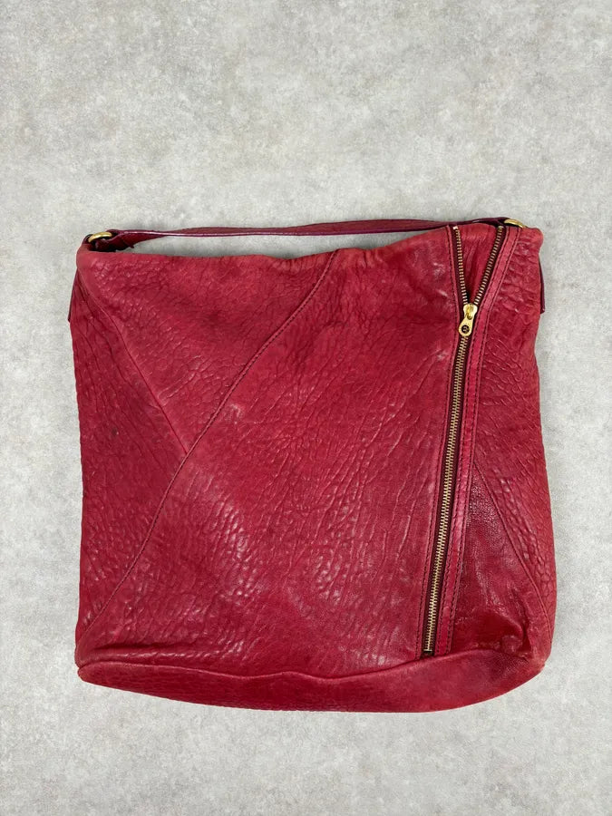 Marc Jacobs Red Leather  Multi-Zip Shoulder Bag ZwaoQgR 6