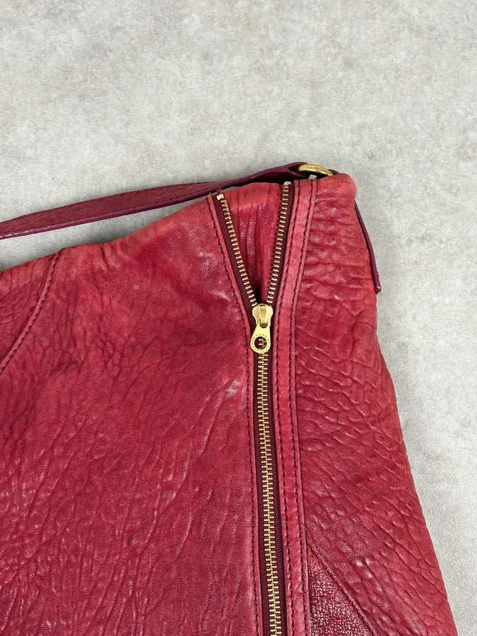 Marc Jacobs Red Leather  Multi-Zip Shoulder Bag ZwaoQgR 7