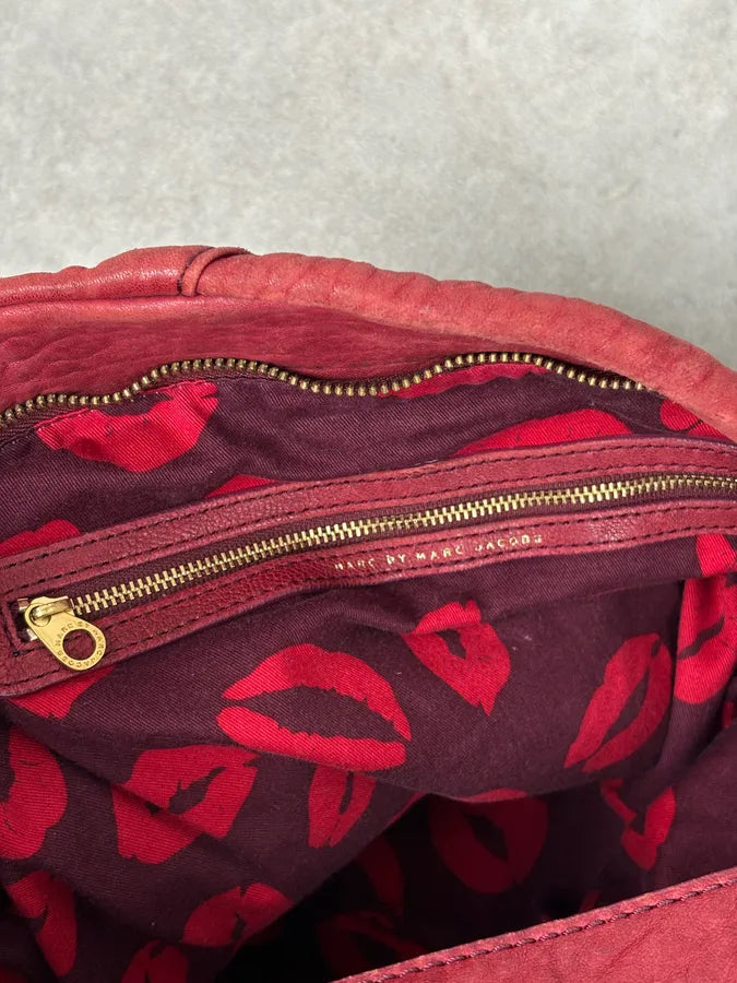Marc Jacobs Red Leather  Multi-Zip Shoulder Bag ZwaoQgR 12