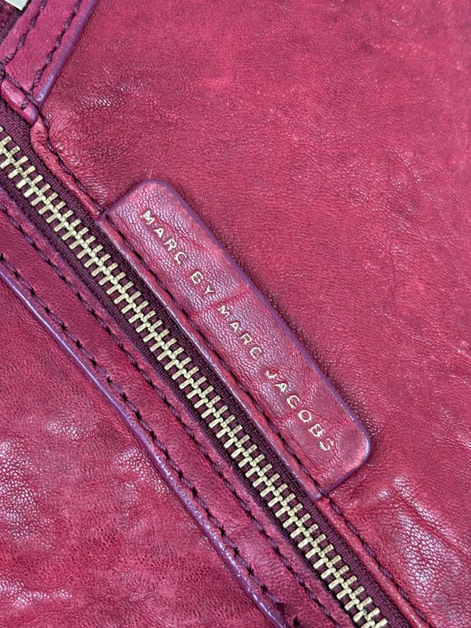 Marc Jacobs Red Leather  Multi-Zip Shoulder Bag ZwaoQgR 10
