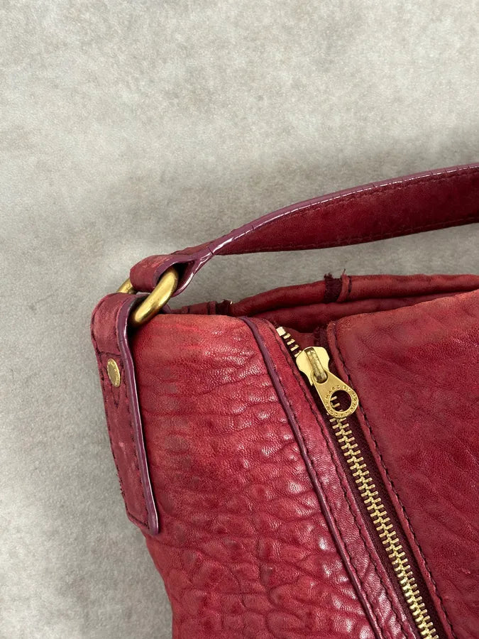 Marc Jacobs Red Leather  Multi-Zip Shoulder Bag ZwaoQgR 8