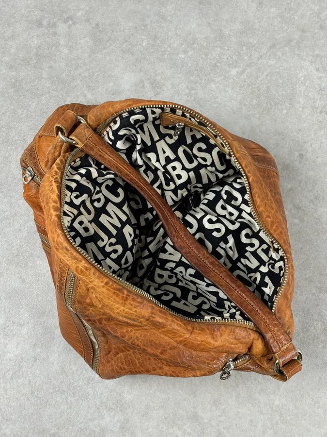 Marc Jacobs Orange Grained Leather Avant-Garde Multi Zips Handle Bag RUarxNH 6