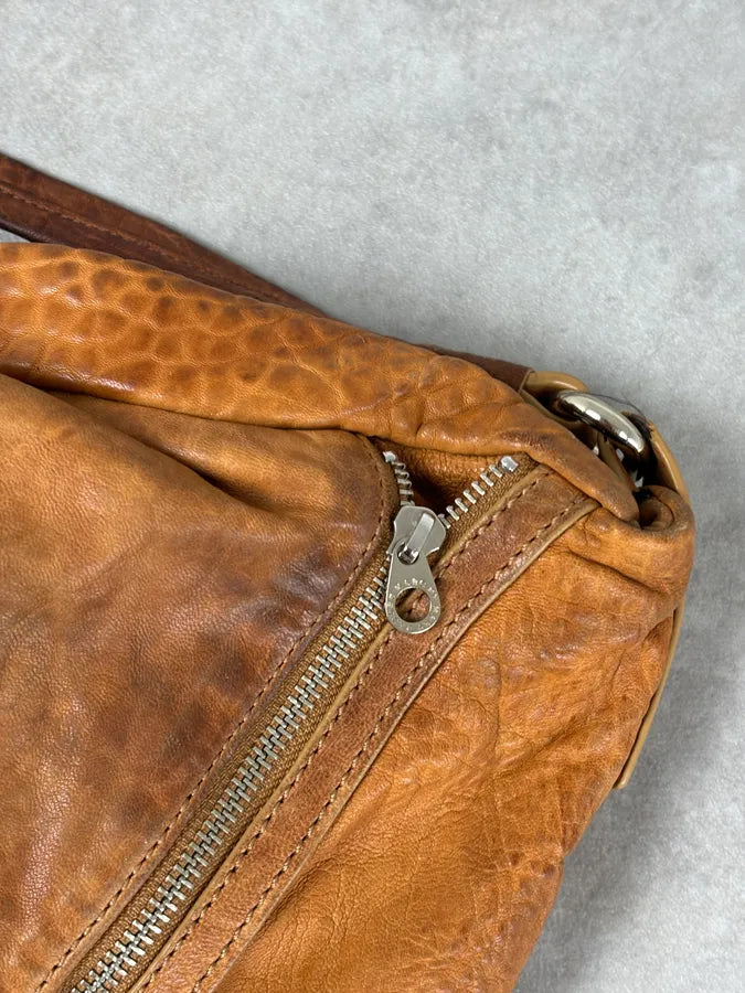 Marc Jacobs Orange Grained Leather Avant-Garde Multi Zips Handle Bag RUarxNH 7