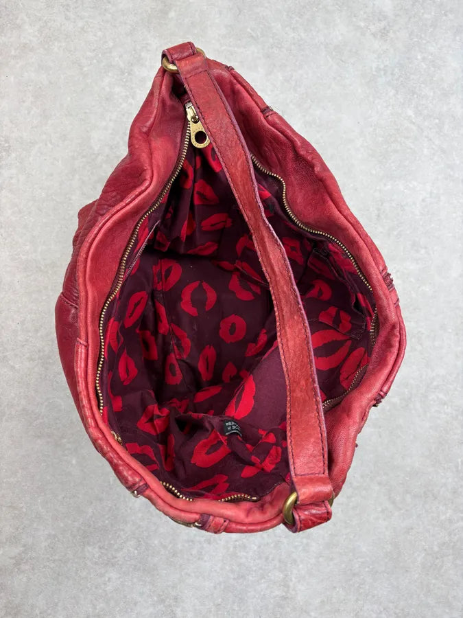 Marc Jacobs Burgundy Leather Multi Zips Hobo Bag RWWRswr 6