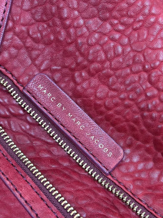 Marc Jacobs Burgundy Leather Multi Zips Hobo Bag RWWRswr 9