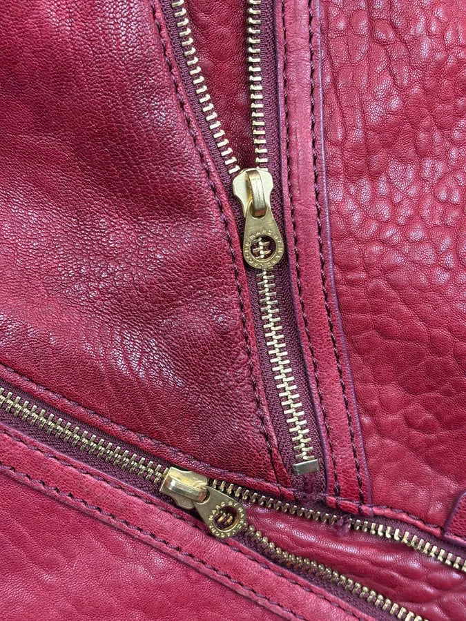 Marc Jacobs Burgundy Leather Multi Zips Hobo Bag RWWRswr 8