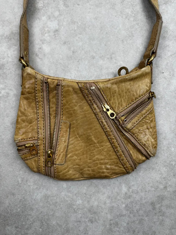 Marc Jacobs Camel Multi-Zip Crossbody Leather Bag gDQoVGz 6