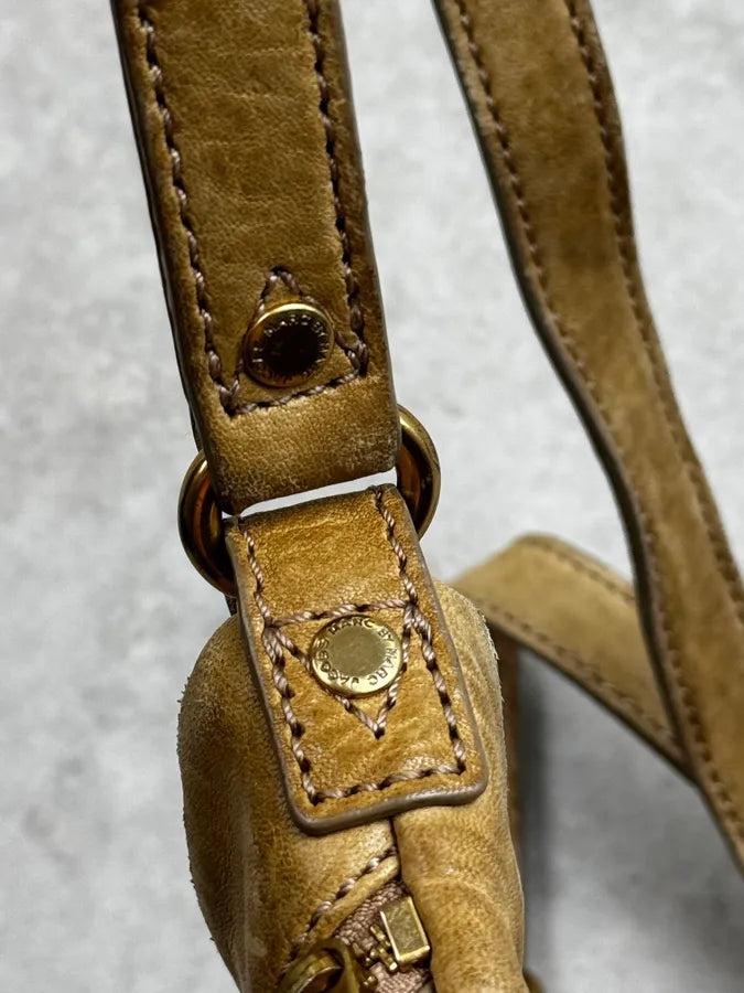 Marc Jacobs Camel Multi-Zip Crossbody Leather Bag gDQoVGz 9