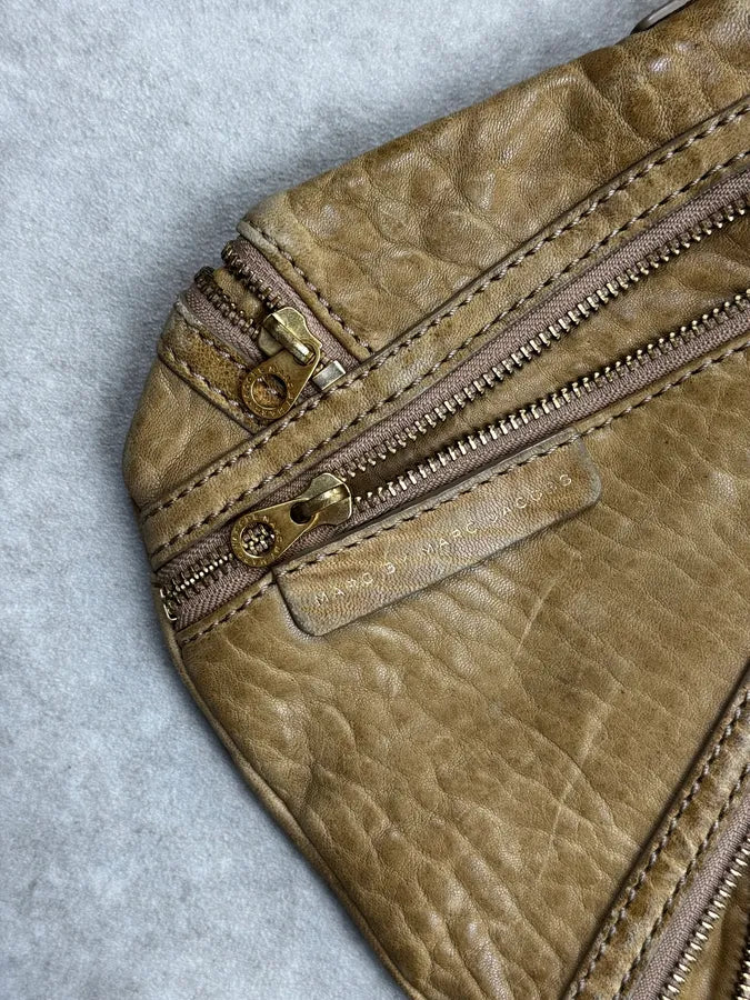 Marc Jacobs Camel Multi-Zip Crossbody Leather Bag gDQoVGz 7