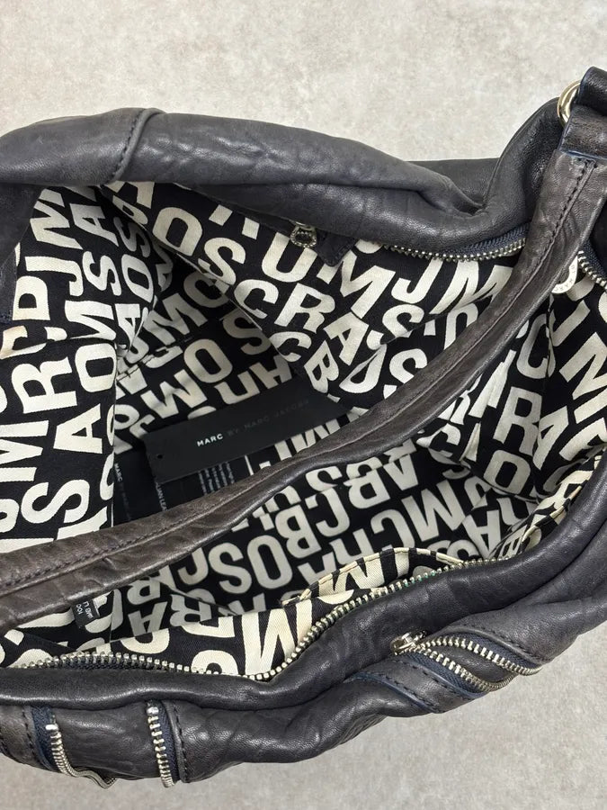 Marc Jacobs Dark Grey Leather Multi-Pocket Shoulder Bag SOAgDWR 16