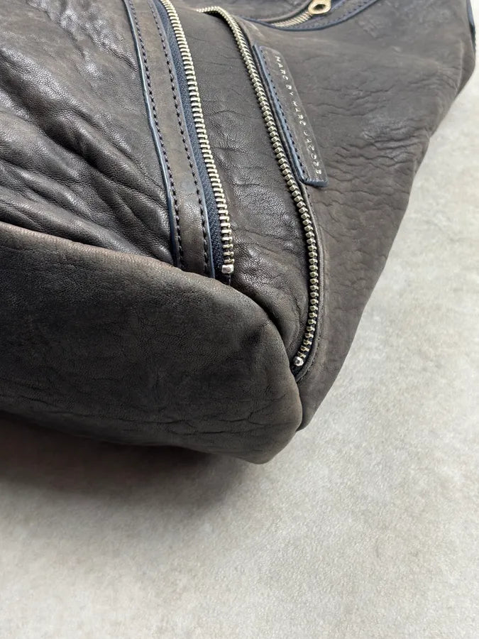 Marc Jacobs Dark Grey Leather Multi-Pocket Shoulder Bag SOAgDWR 9