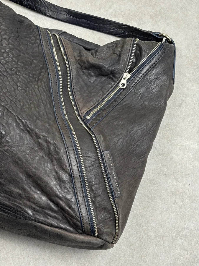 Marc Jacobs Dark Grey Leather Multi-Pocket Shoulder Bag SOAgDWR 4