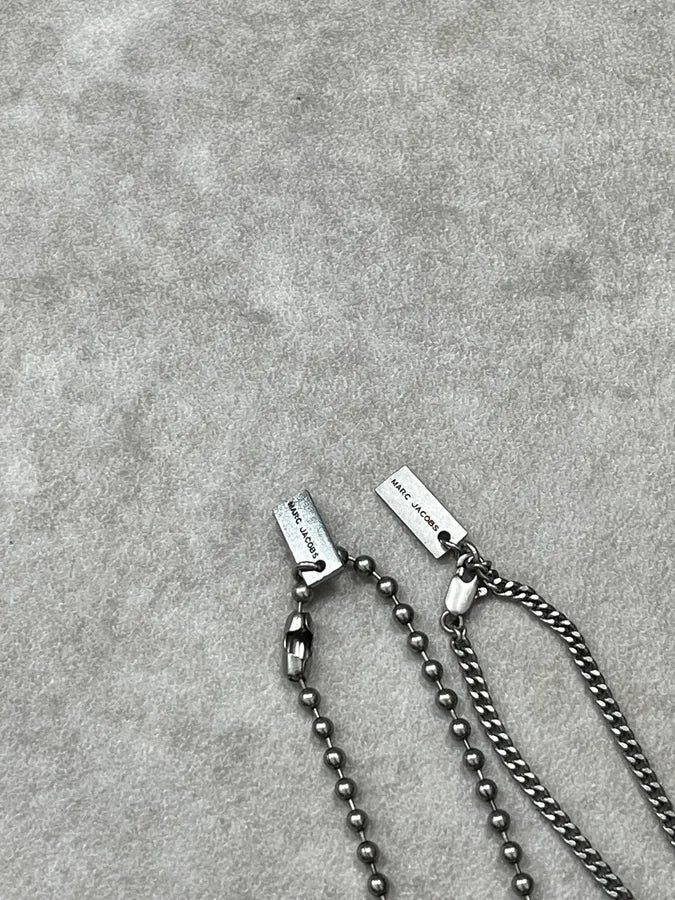 Marc Jacobs Destructured Teddy Bear Friendship Grey Necklace cxuntcA 5