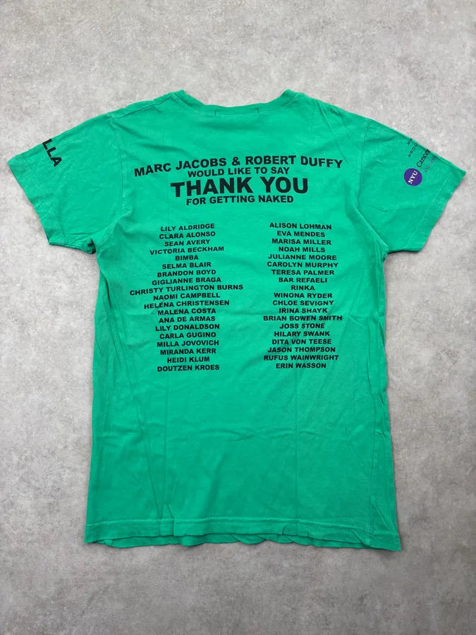 SS2014 Marc Jacobs Protect Your Skin Green Graphic T-shirt  vnNXeeU 4