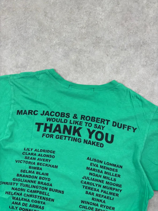 SS2014 Marc Jacobs Protect Your Skin Green Graphic T-shirt  vnNXeeU 5