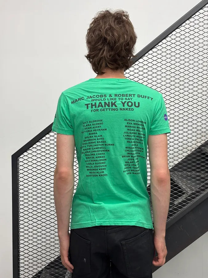 SS2014 Marc Jacobs Protect Your Skin Green Graphic T-shirt  vnNXeeU 2