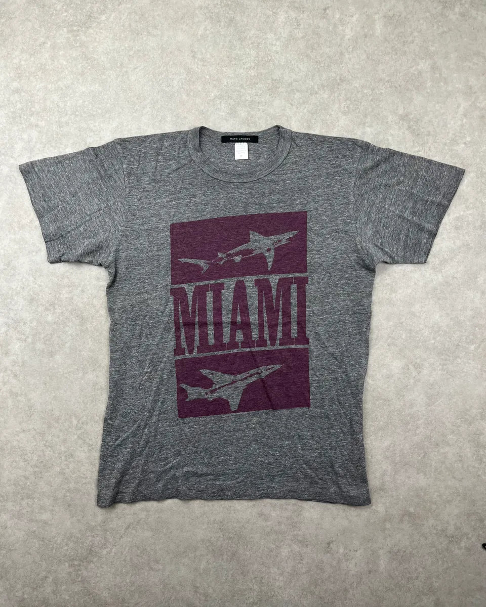 Marc Jacobs Grey Collins Ave Relaxed T-Shirt IcEuBdn 0