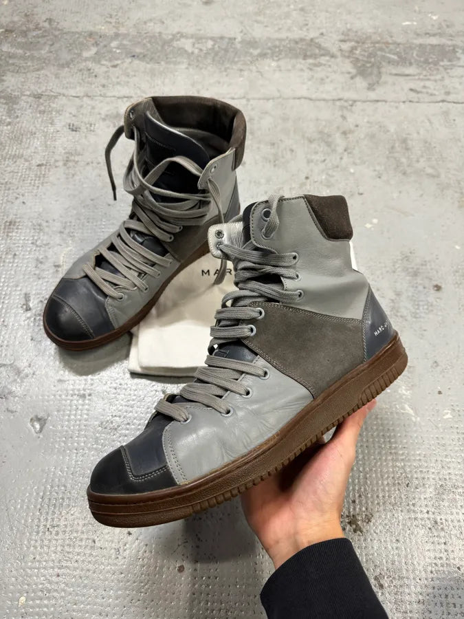 Marc Jacobs Grey Leather Gum High Sneakers kNgIGSa 0