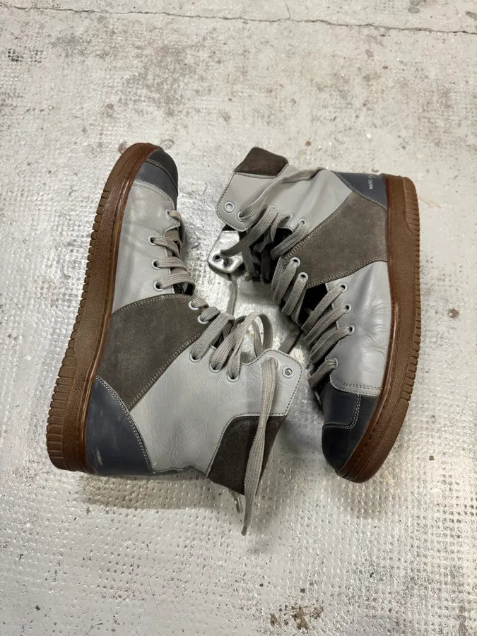 Marc Jacobs Grey Leather Gum High Sneakers kNgIGSa 1