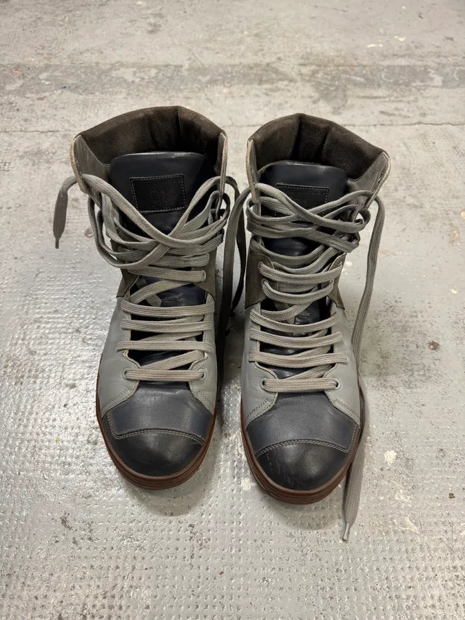 Marc Jacobs Grey Leather Gum High Sneakers kNgIGSa 2