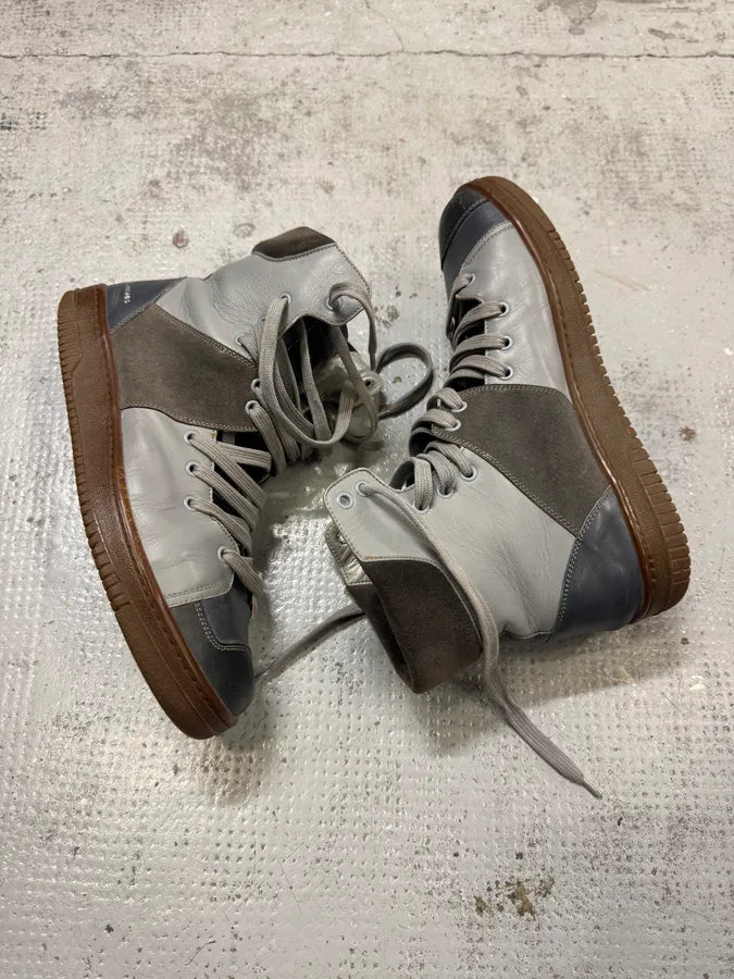 Marc Jacobs Grey Leather Gum High Sneakers kNgIGSa 6