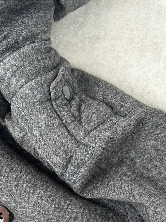 Marc Jacobs Grey Napoleon Fur Buttoned Hooded Sweater  izGUhrl 8