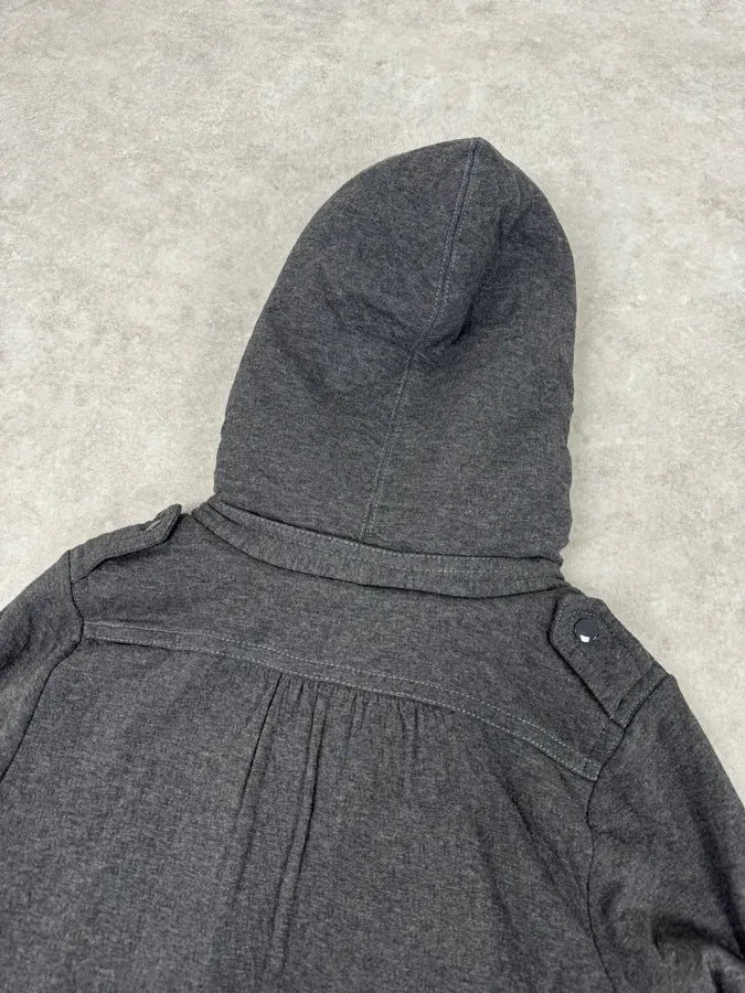 Marc Jacobs Grey Napoleon Fur Buttoned Hooded Sweater  izGUhrl 6
