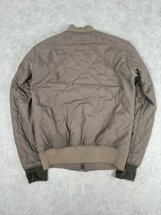 Marc Jacobs Reversible Beige Nylon Quilted Bomber Jacket kgOIbQI 8