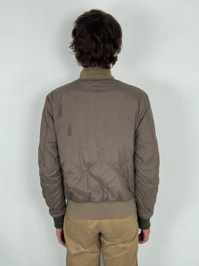 Marc Jacobs Reversible Beige Nylon Quilted Bomber Jacket kgOIbQI 3